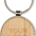 Bamboo and metal key chain