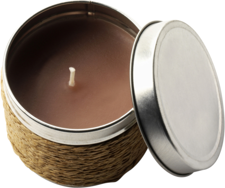 Fragranced candle in a tin