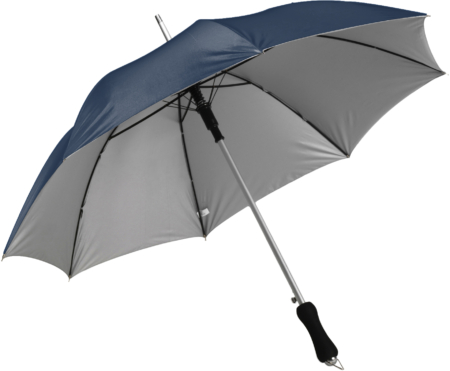Umbrella with silver underside