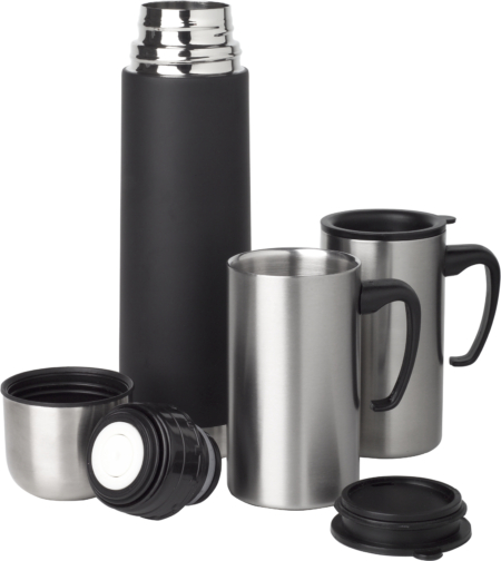 Steel thermos set
