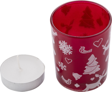 Glass candle holder