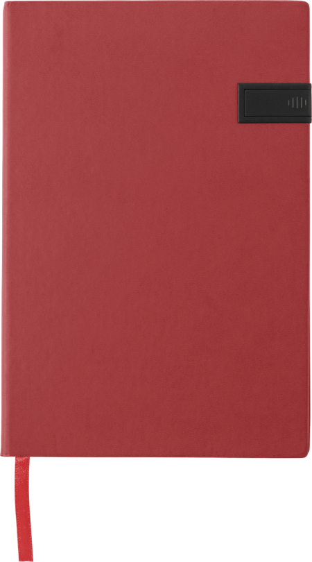 Notebook (approx. A5) with USB drive