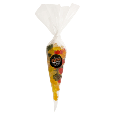 Sweet cones with gummy bears (220g)